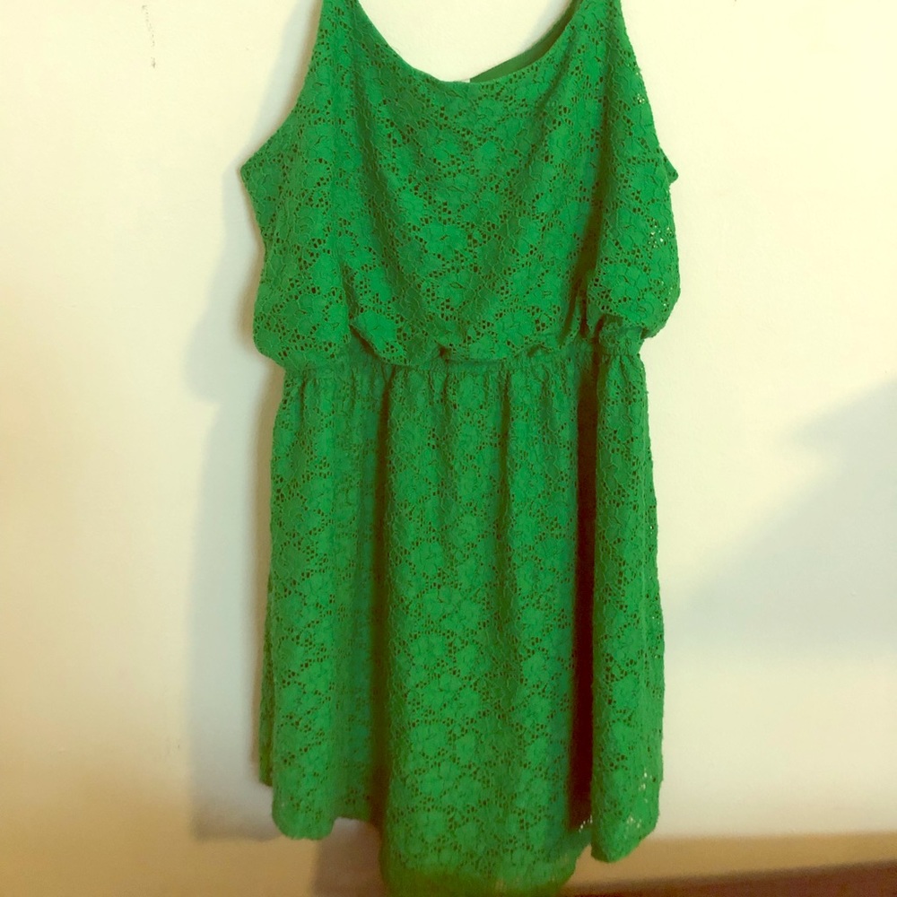 Slightly used green lacy dress